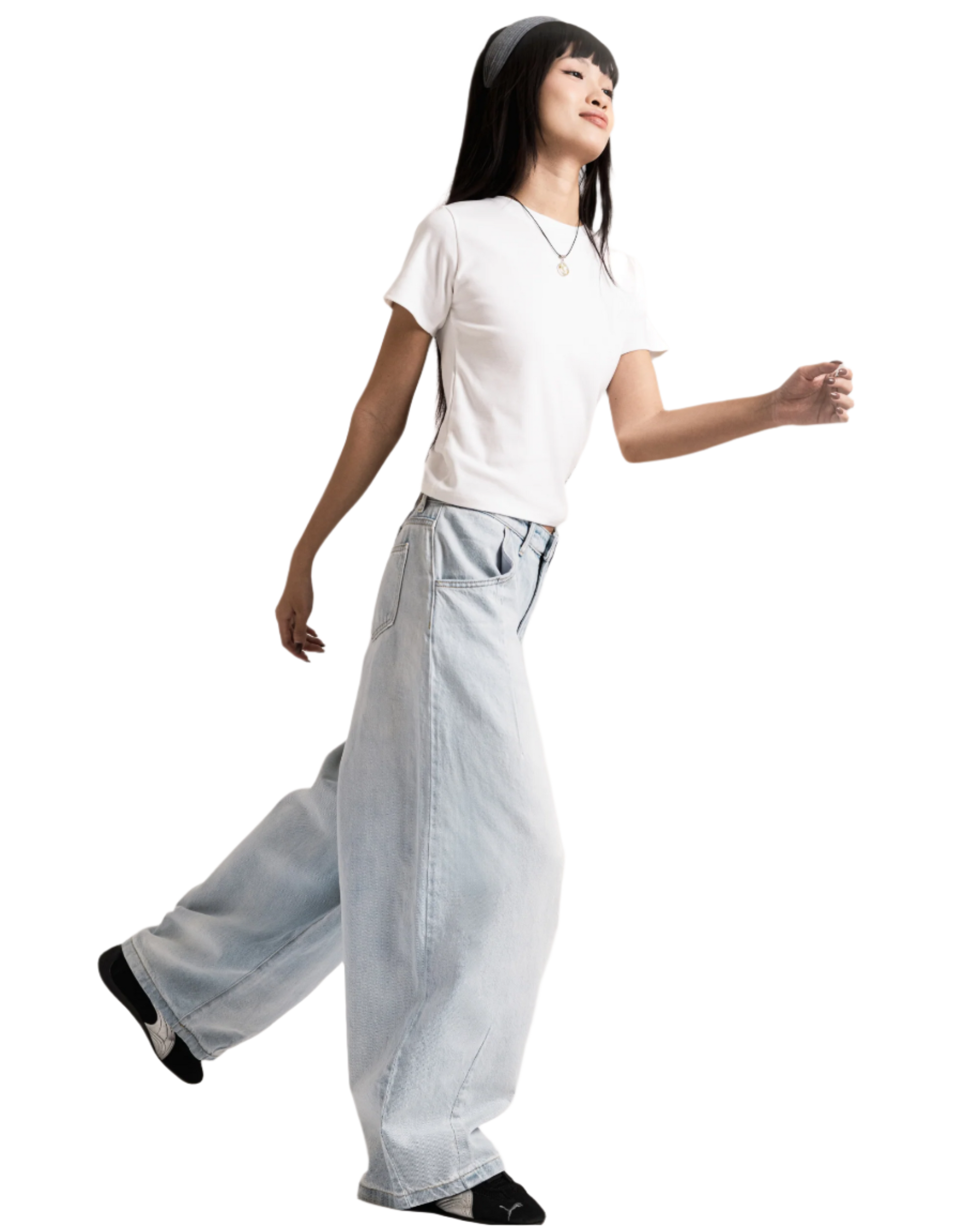 baggy flowy jeans light blue