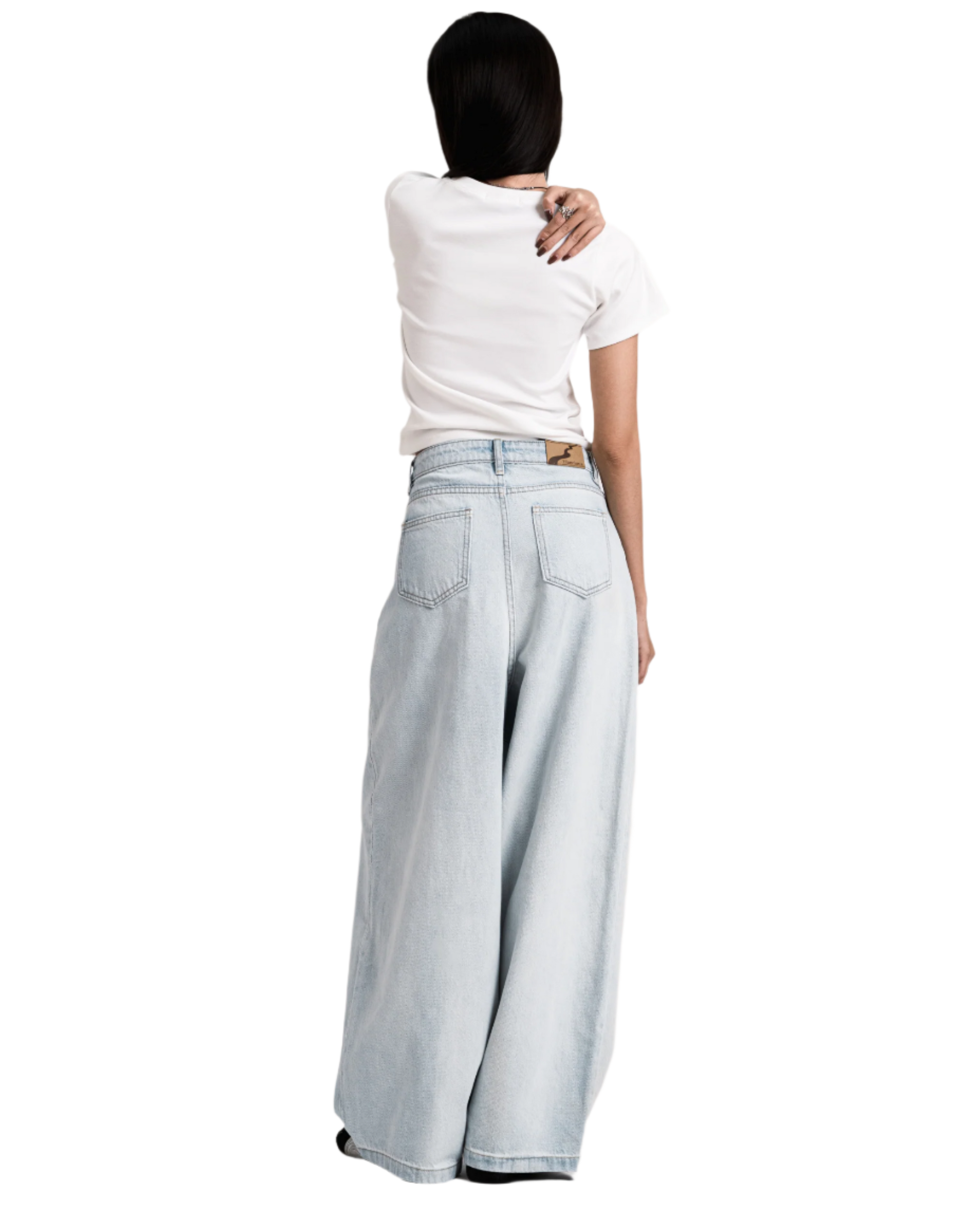 baggy flowy jeans light blue