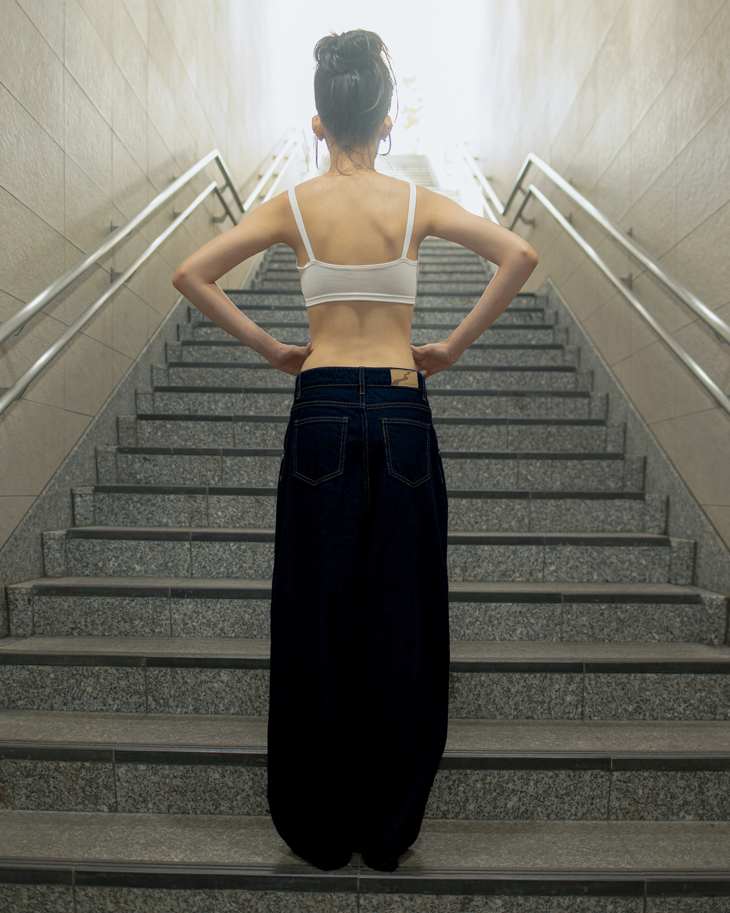 Baggy Flowy Jeans Indigo Blue