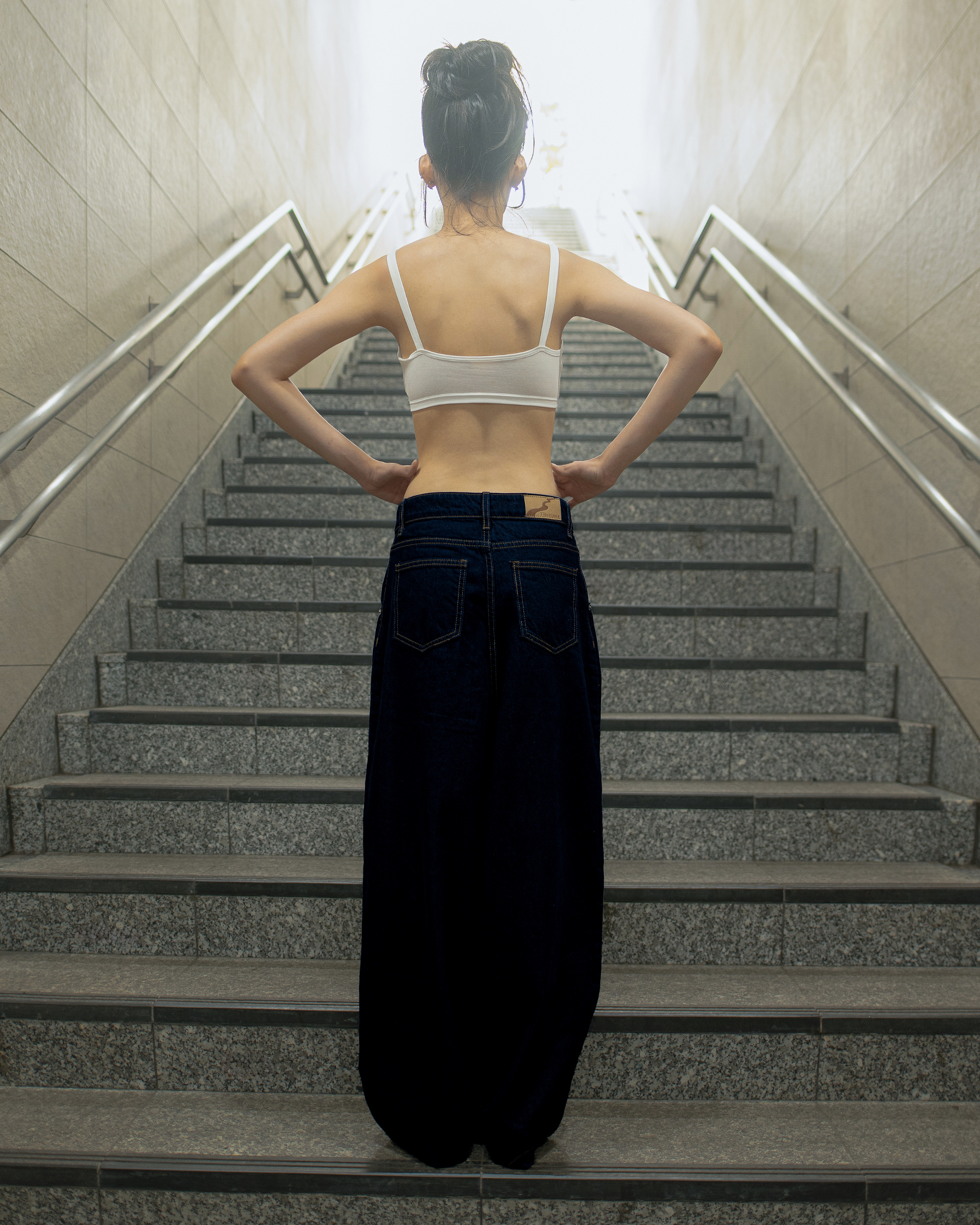 Baggy Flowy Jeans Indigo Blue