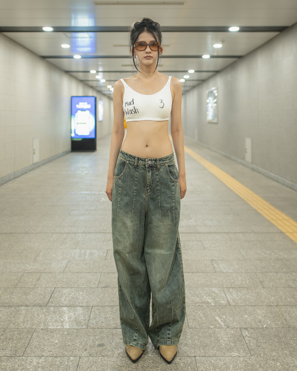 Baggy Flowy Jeans Mud Wash