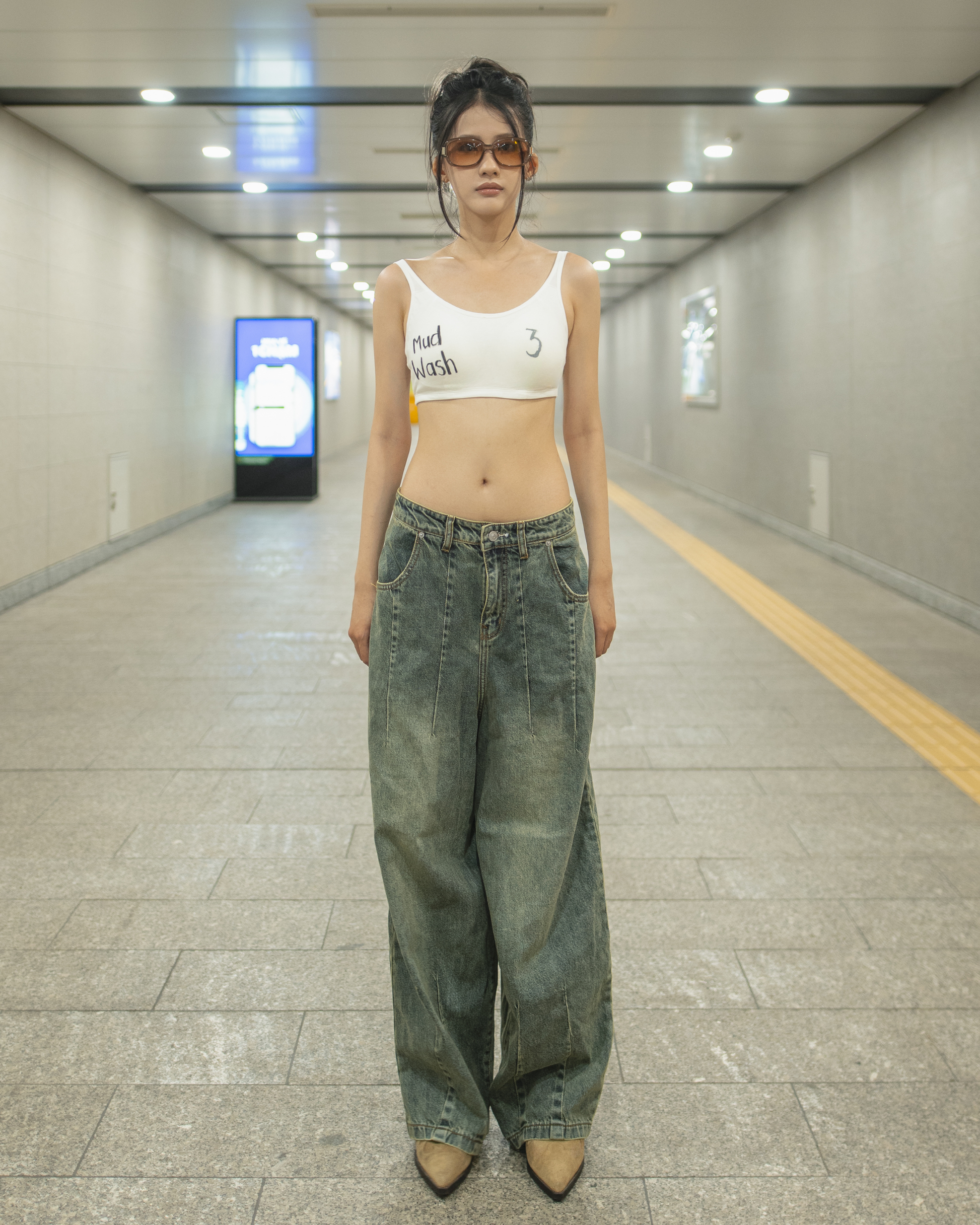 Baggy Flowy Jeans Mud Wash