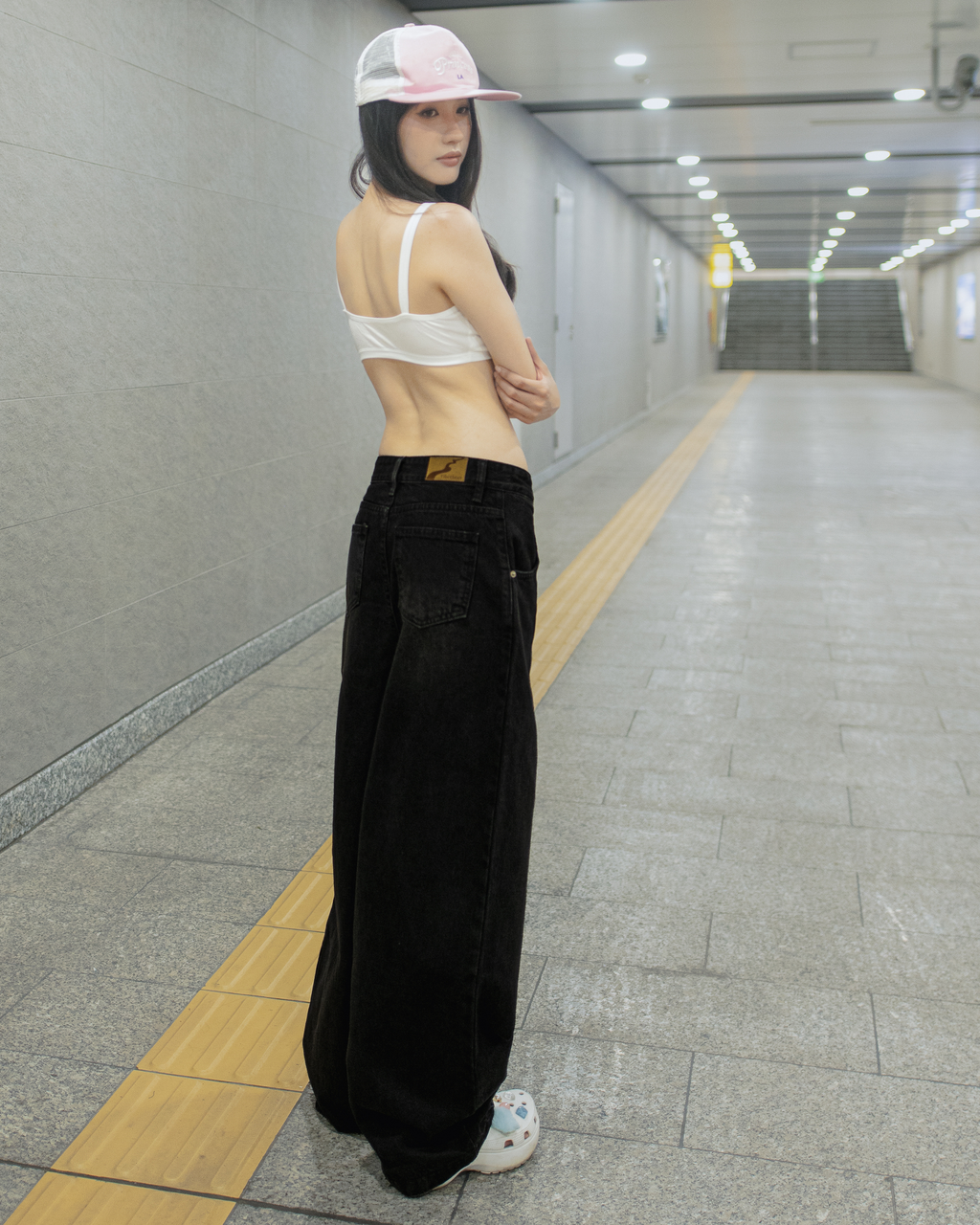 Baggy Flowy Jeans Black