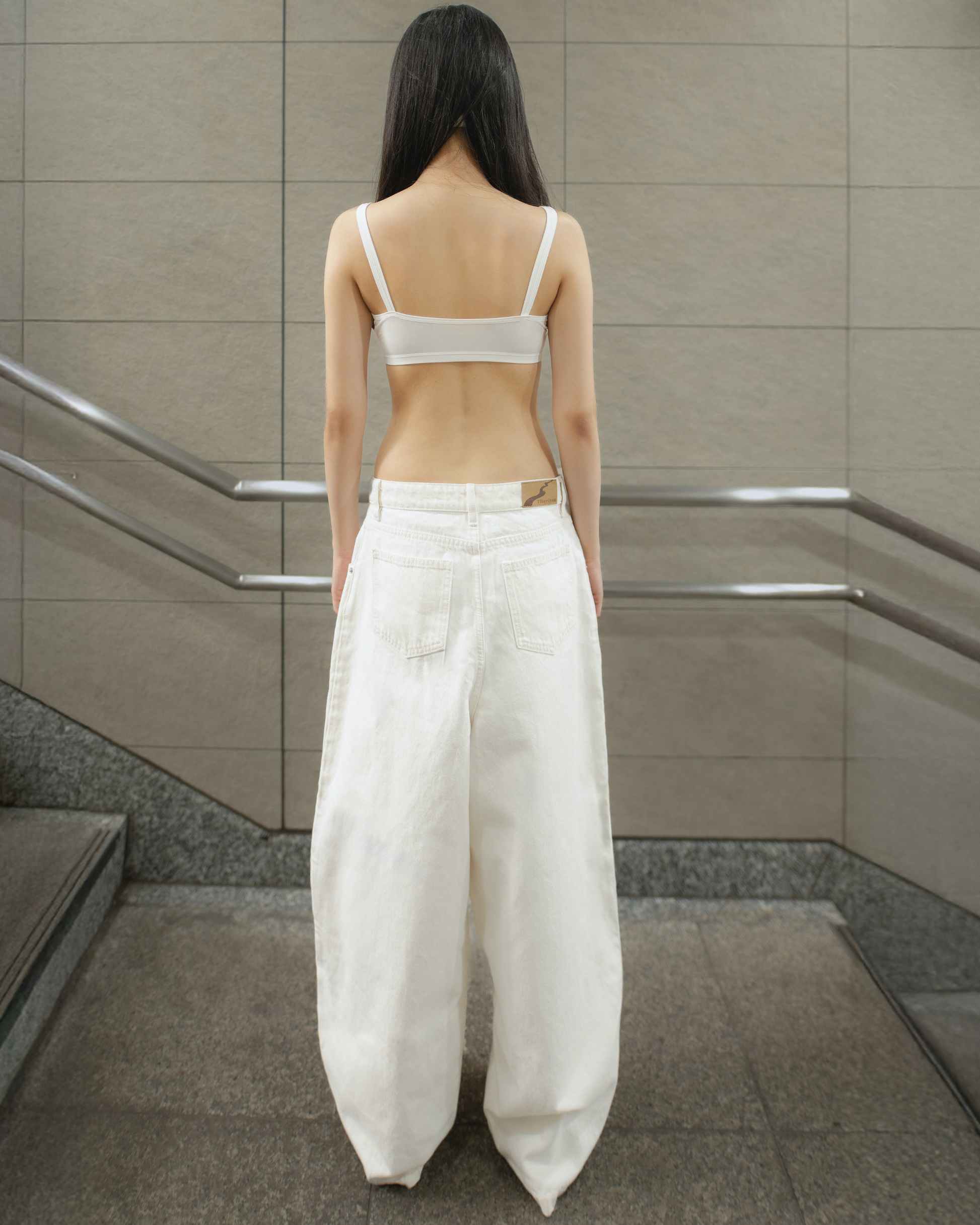 Baggy Flowy Jeans White