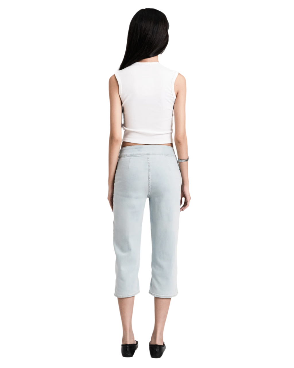 spring capri jeans light blue