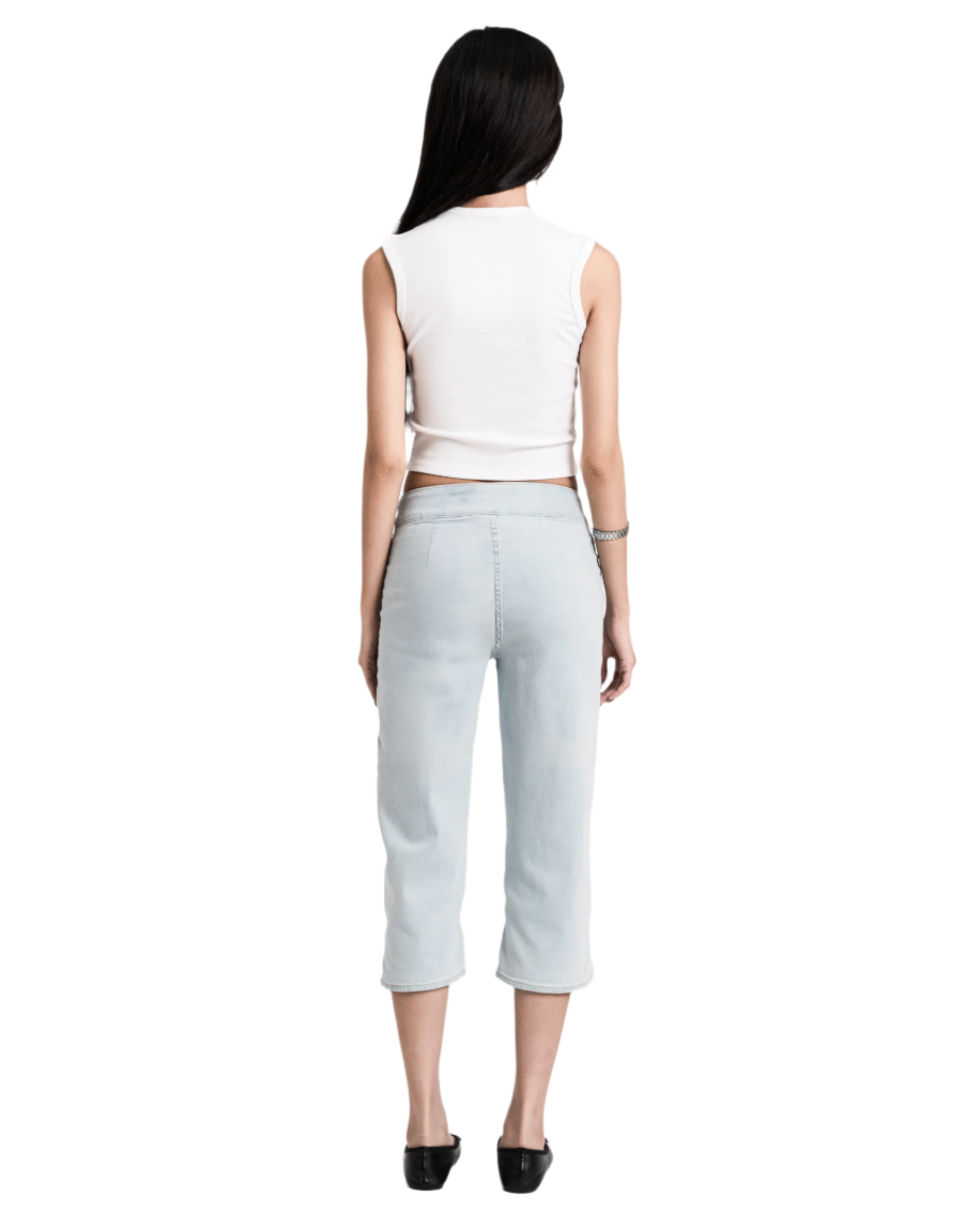 spring capri jeans light blue