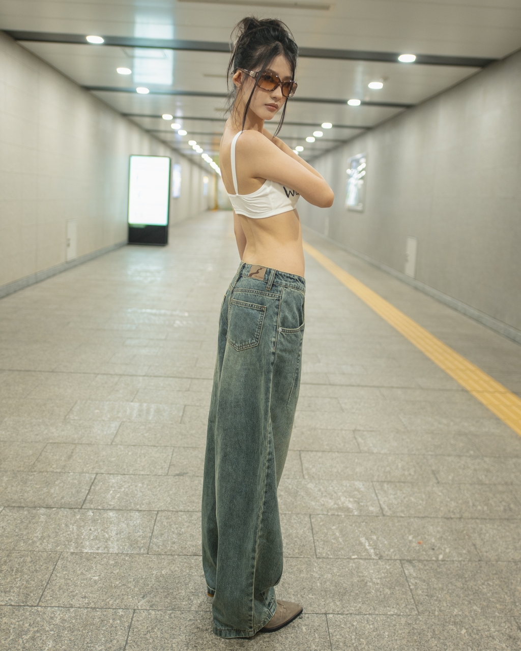 Baggy Flowy Jeans Mud Wash