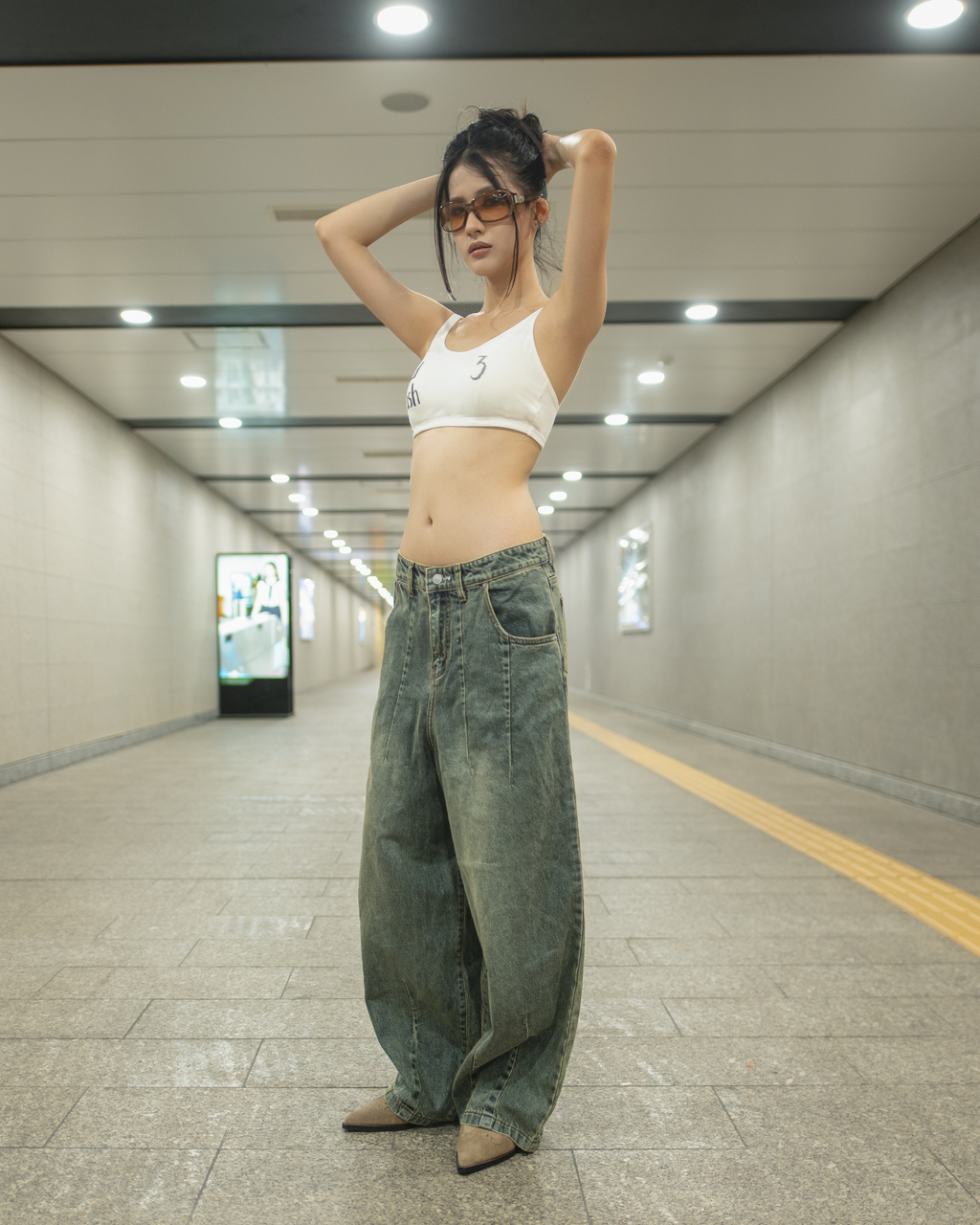 Baggy Flowy Jeans Mud Wash