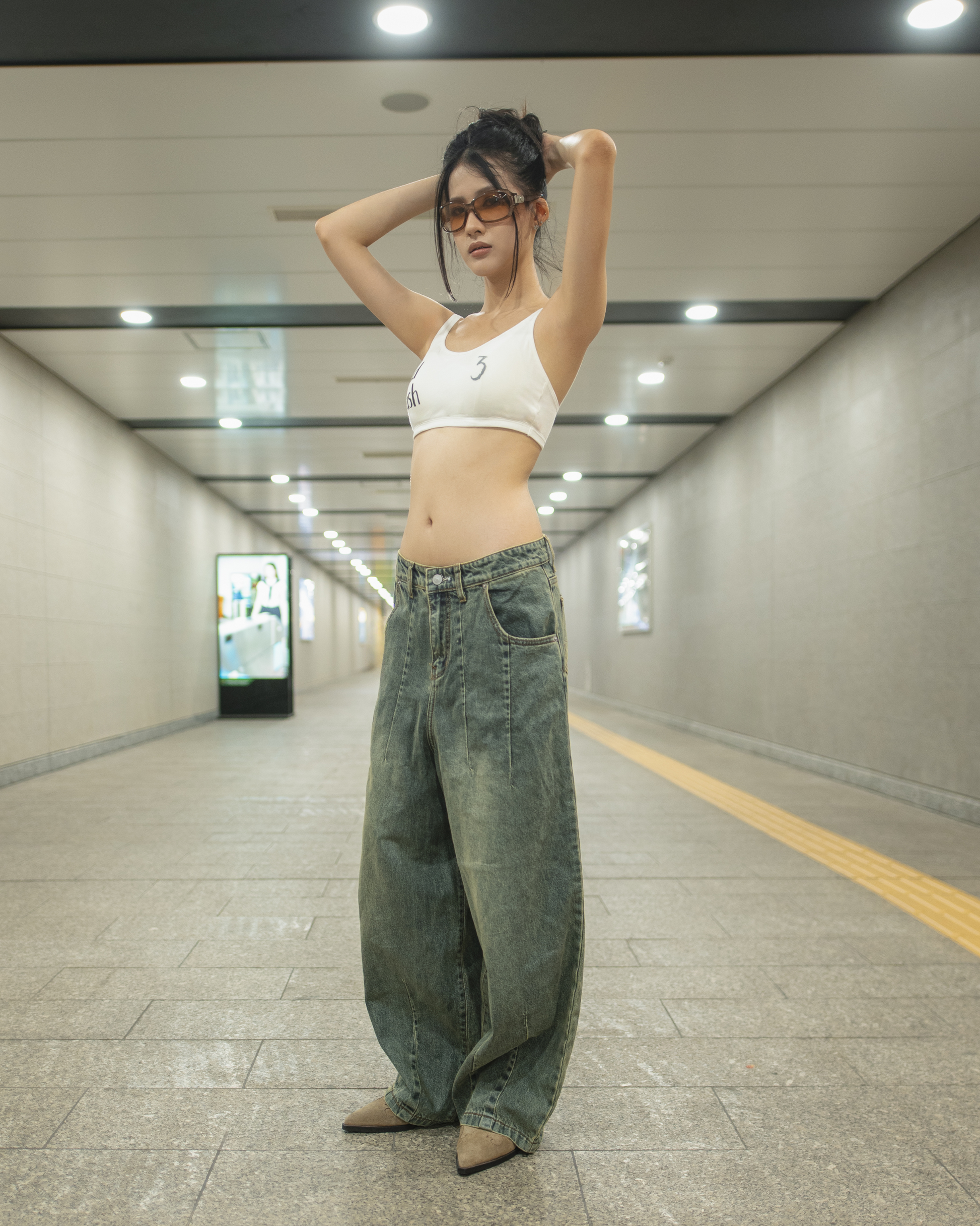 Baggy Flowy Jeans Mud Wash