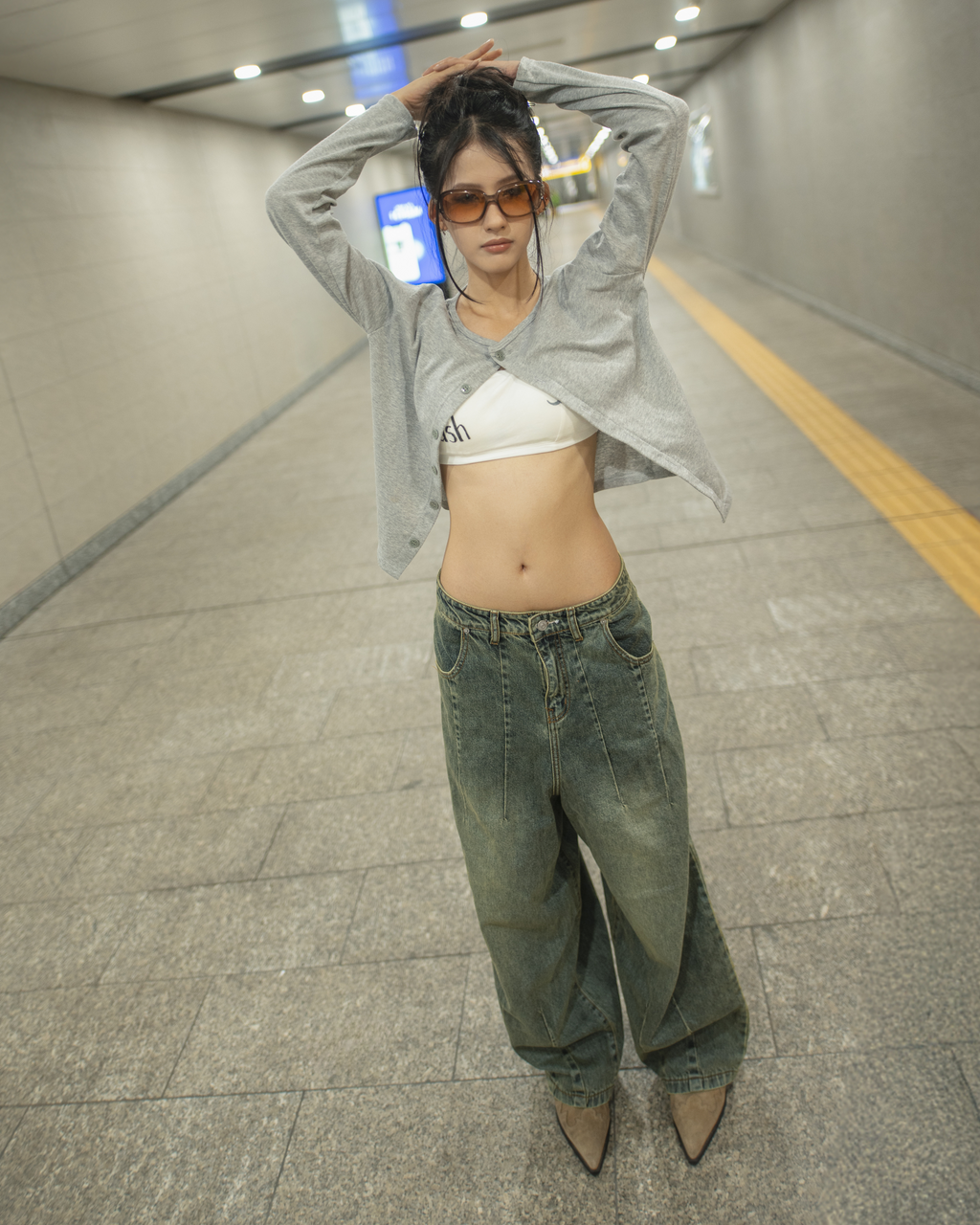 Baggy Flowy Jeans Mud Wash