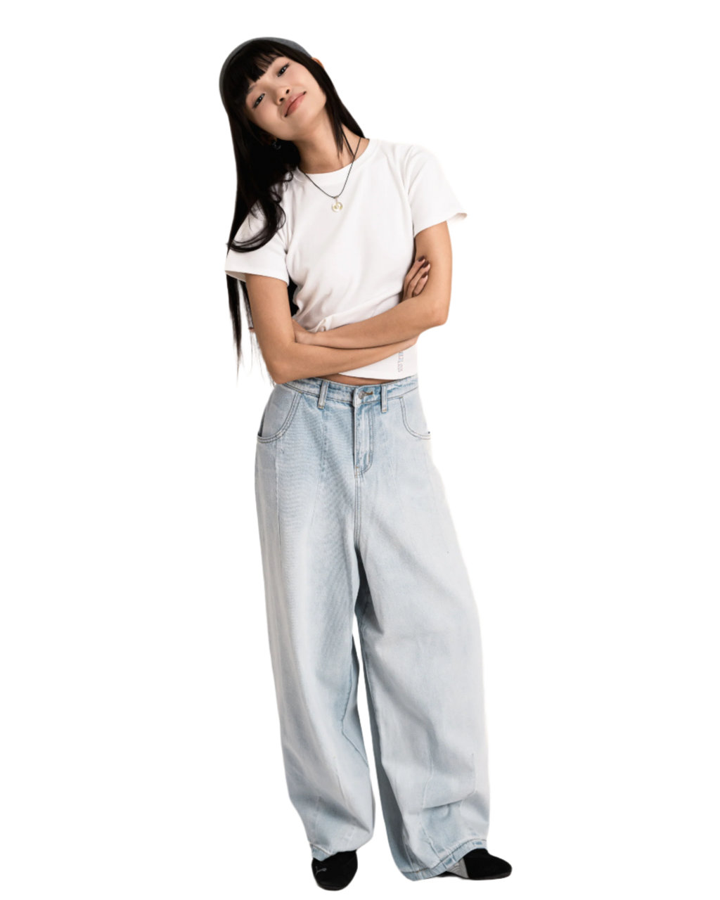 baggy flowy jeans light blue