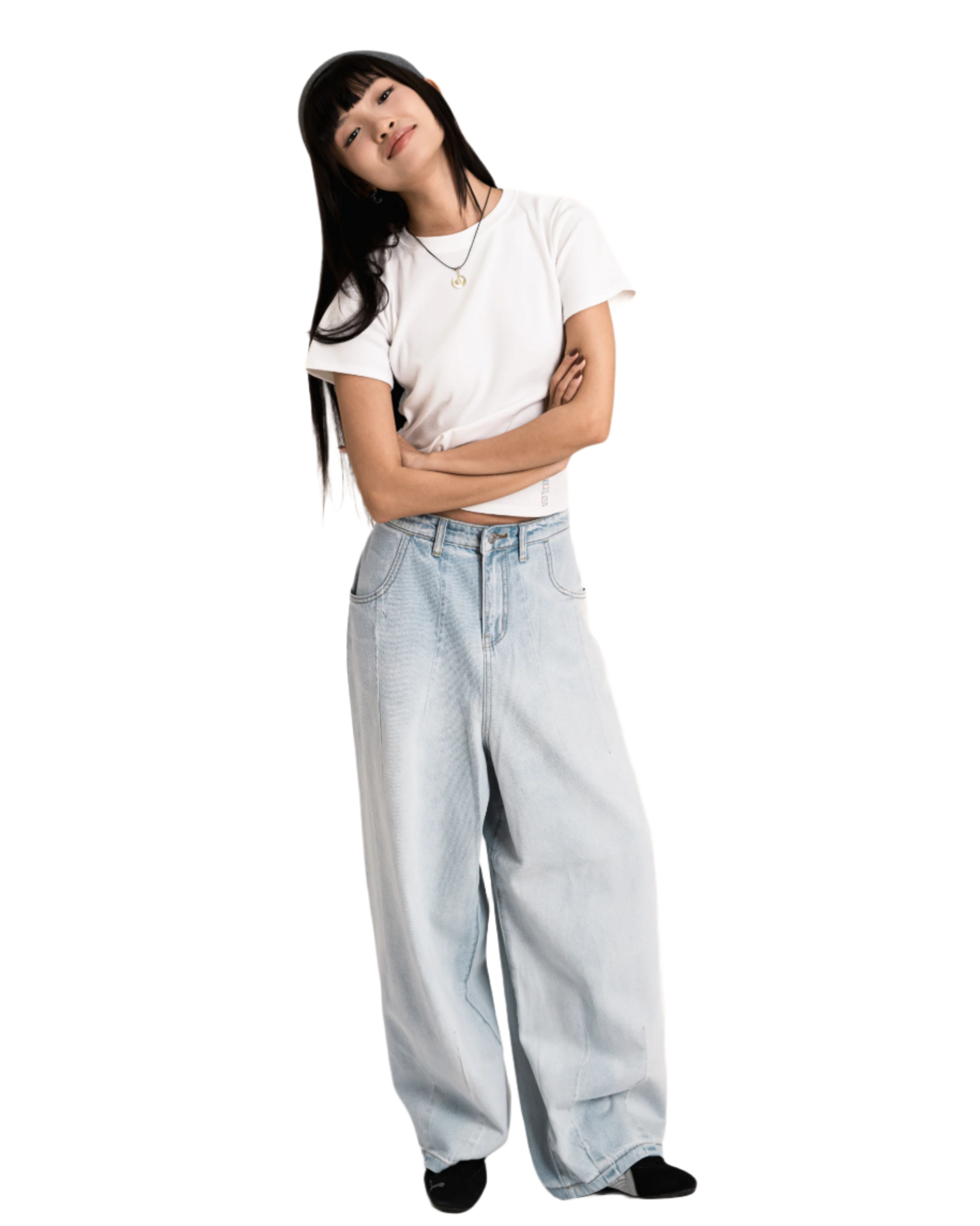 baggy flowy jeans light blue